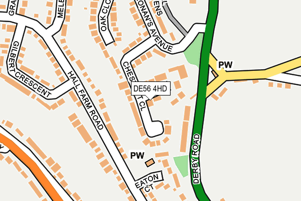 DE56 4HD map - OS OpenMap – Local (Ordnance Survey)