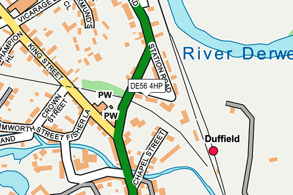 DE56 4HP map - OS OpenMap – Local (Ordnance Survey)