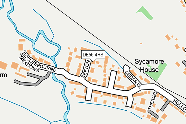 DE56 4HS map - OS OpenMap – Local (Ordnance Survey)