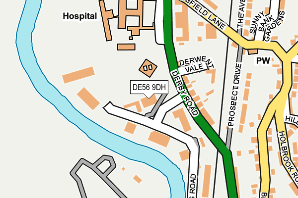 DE56 9DH map - OS OpenMap – Local (Ordnance Survey)