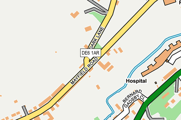 DE6 1AR map - OS OpenMap – Local (Ordnance Survey)