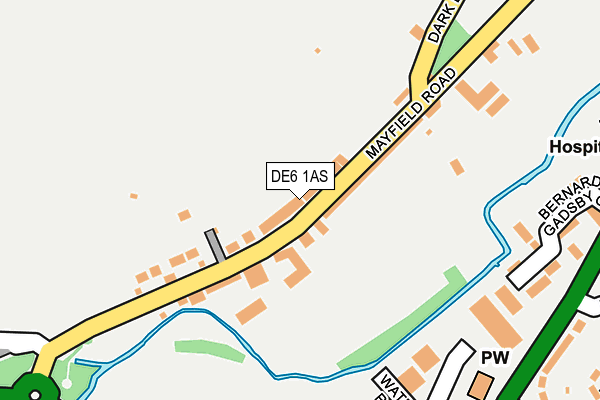 DE6 1AS map - OS OpenMap – Local (Ordnance Survey)