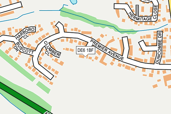 DE6 1BF map - OS OpenMap – Local (Ordnance Survey)