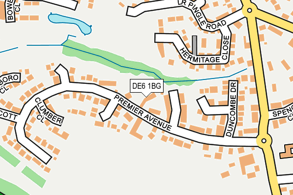 DE6 1BG map - OS OpenMap – Local (Ordnance Survey)