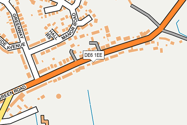 DE6 1EE map - OS OpenMap – Local (Ordnance Survey)