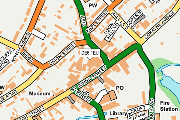 DE6 1EU map - OS OpenMap – Local (Ordnance Survey)