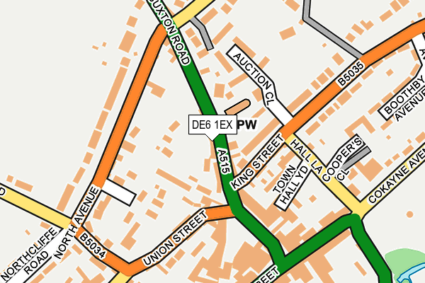 DE6 1EX map - OS OpenMap – Local (Ordnance Survey)