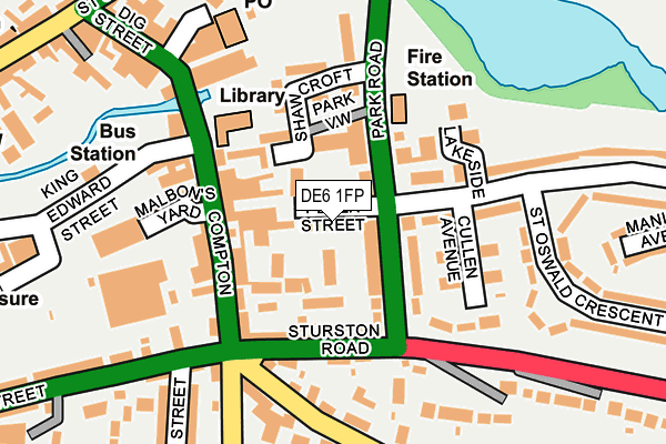 DE6 1FP map - OS OpenMap – Local (Ordnance Survey)