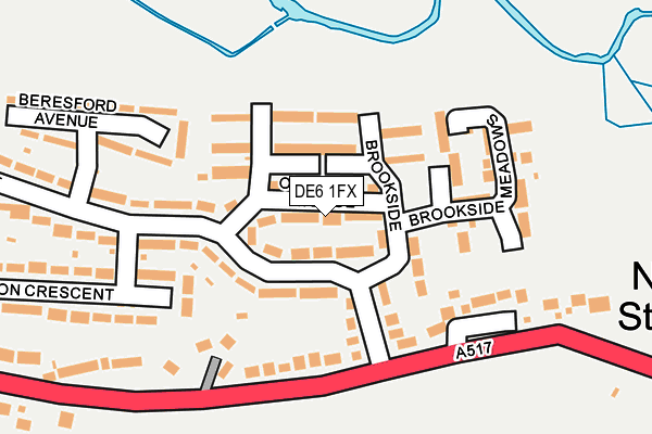 DE6 1FX map - OS OpenMap – Local (Ordnance Survey)