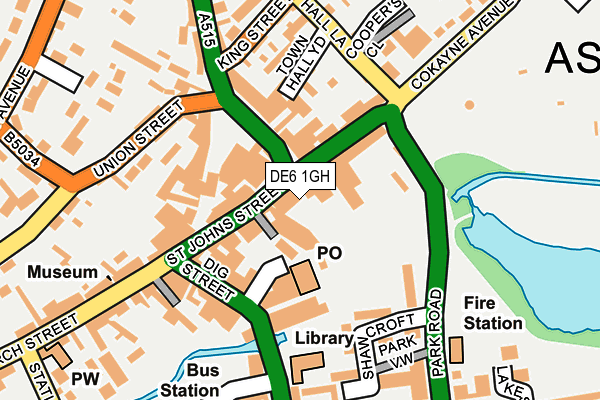 DE6 1GH map - OS OpenMap – Local (Ordnance Survey)