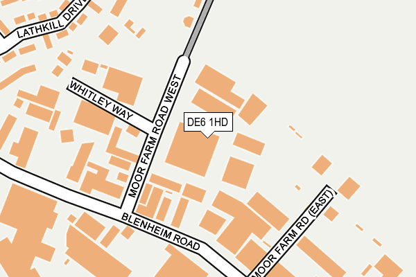 DE6 1HD map - OS OpenMap – Local (Ordnance Survey)