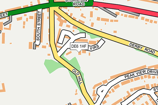 DE6 1HF map - OS OpenMap – Local (Ordnance Survey)
