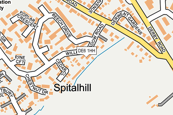 DE6 1HH map - OS OpenMap – Local (Ordnance Survey)