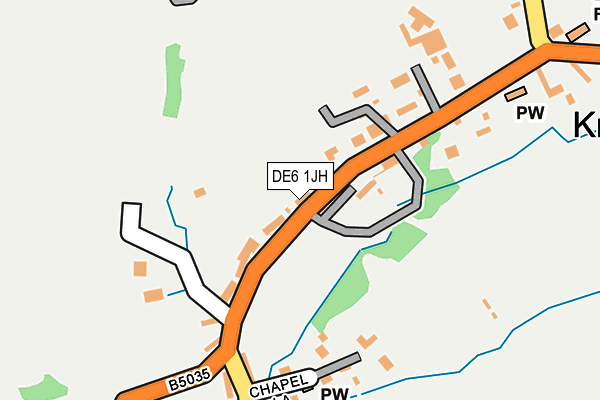 DE6 1JH map - OS OpenMap – Local (Ordnance Survey)