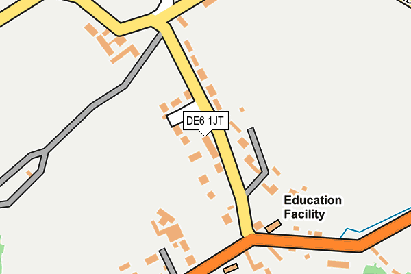 DE6 1JT map - OS OpenMap – Local (Ordnance Survey)