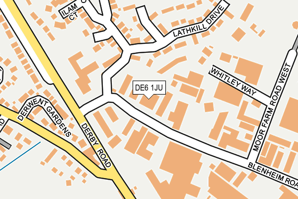 DE6 1JU map - OS OpenMap – Local (Ordnance Survey)
