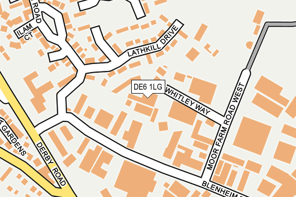 DE6 1LG map - OS OpenMap – Local (Ordnance Survey)