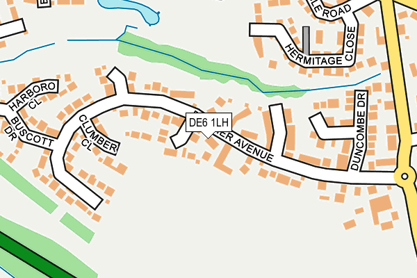 DE6 1LH map - OS OpenMap – Local (Ordnance Survey)