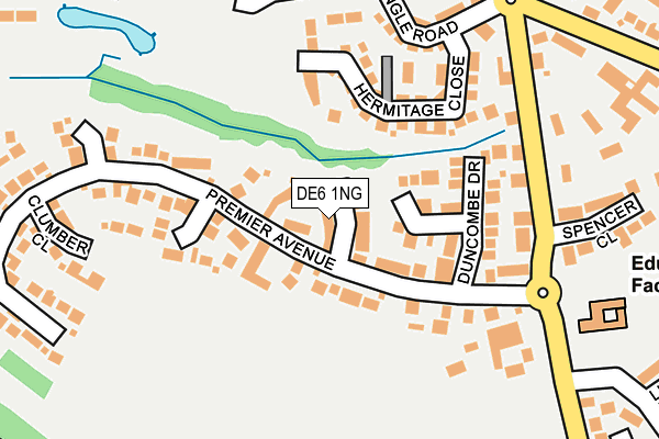 DE6 1NG map - OS OpenMap – Local (Ordnance Survey)