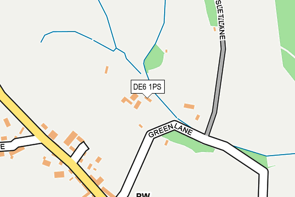 DE6 1PS map - OS OpenMap – Local (Ordnance Survey)