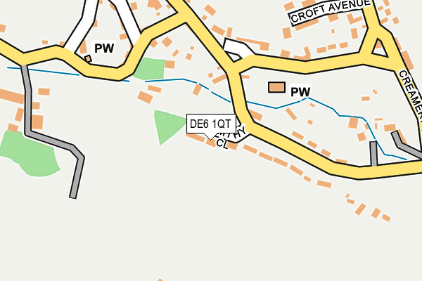 DE6 1QT map - OS OpenMap – Local (Ordnance Survey)