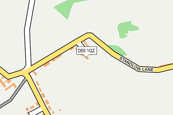 DE6 1QZ map - OS OpenMap – Local (Ordnance Survey)