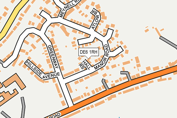 DE6 1RH map - OS OpenMap – Local (Ordnance Survey)