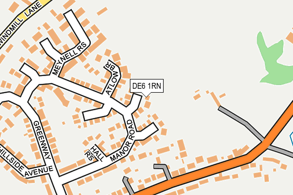 DE6 1RN map - OS OpenMap – Local (Ordnance Survey)