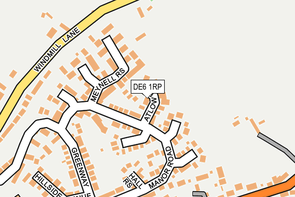 DE6 1RP map - OS OpenMap – Local (Ordnance Survey)