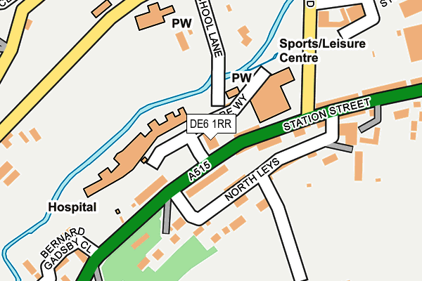 DE6 1RR map - OS OpenMap – Local (Ordnance Survey)