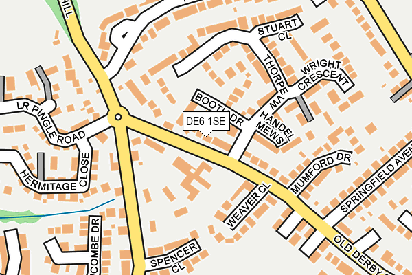 DE6 1SE map - OS OpenMap – Local (Ordnance Survey)