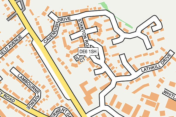 DE6 1SH map - OS OpenMap – Local (Ordnance Survey)