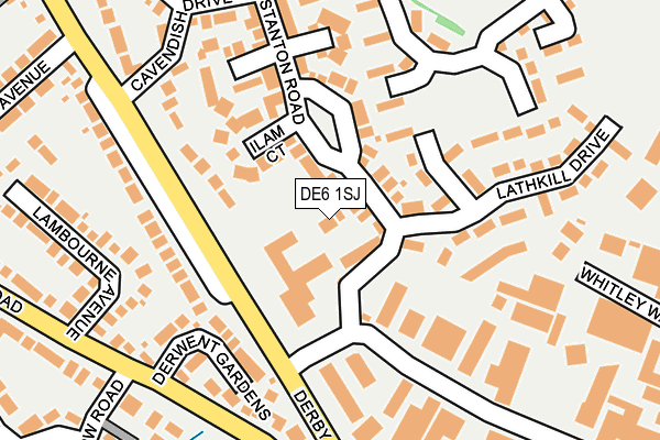 DE6 1SJ map - OS OpenMap – Local (Ordnance Survey)