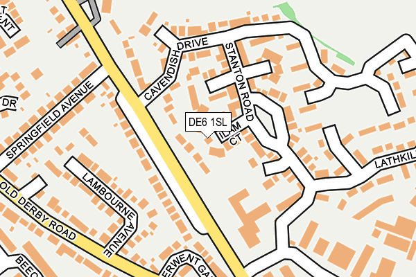 DE6 1SL map - OS OpenMap – Local (Ordnance Survey)
