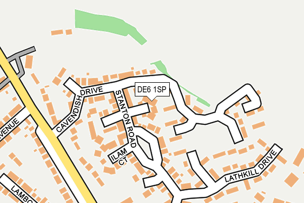 DE6 1SP map - OS OpenMap – Local (Ordnance Survey)
