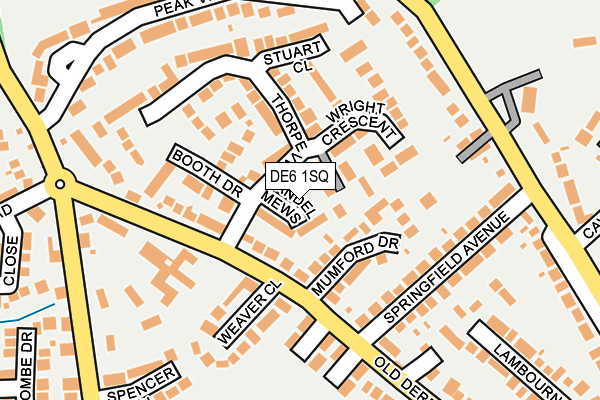 DE6 1SQ map - OS OpenMap – Local (Ordnance Survey)