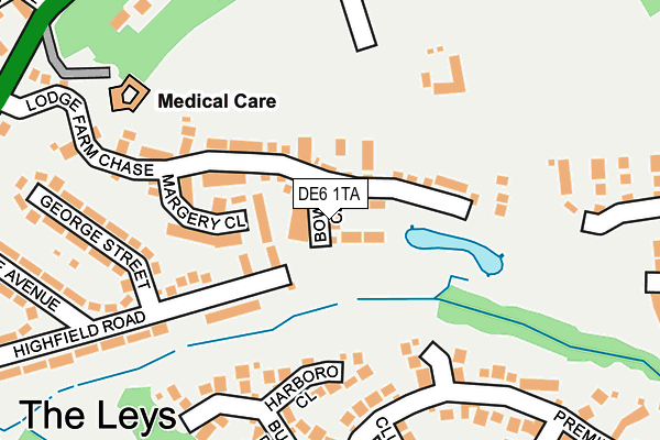 DE6 1TA map - OS OpenMap – Local (Ordnance Survey)