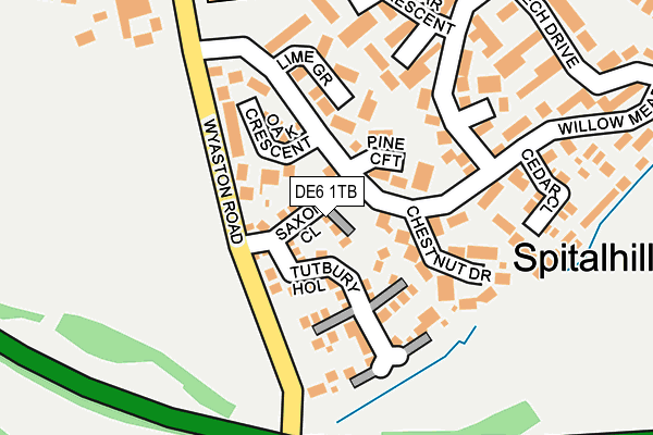DE6 1TB map - OS OpenMap – Local (Ordnance Survey)
