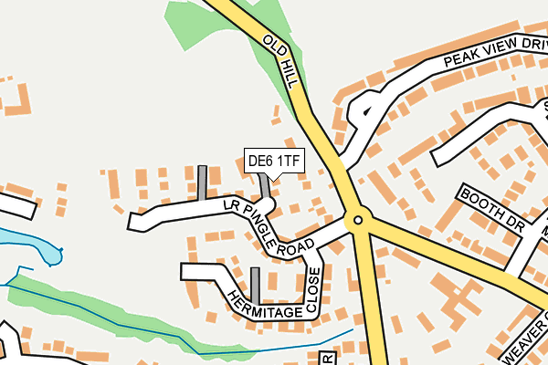DE6 1TF map - OS OpenMap – Local (Ordnance Survey)