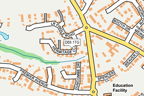 DE6 1TG map - OS OpenMap – Local (Ordnance Survey)