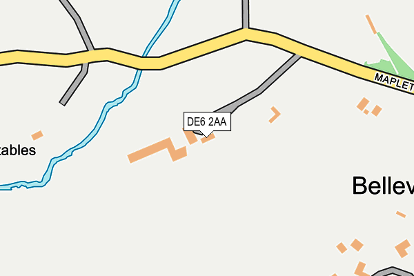 DE6 2AA map - OS OpenMap – Local (Ordnance Survey)