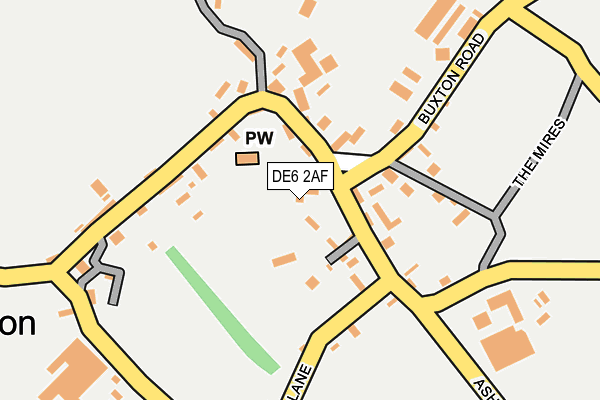 DE6 2AF map - OS OpenMap – Local (Ordnance Survey)