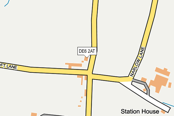 DE6 2AT map - OS OpenMap – Local (Ordnance Survey)