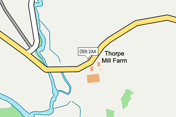 DE6 2AX map - OS OpenMap – Local (Ordnance Survey)