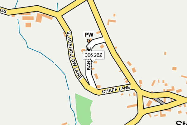 DE6 2BZ map - OS OpenMap – Local (Ordnance Survey)