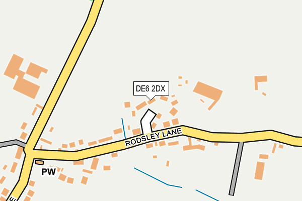 DE6 2DX map - OS OpenMap – Local (Ordnance Survey)