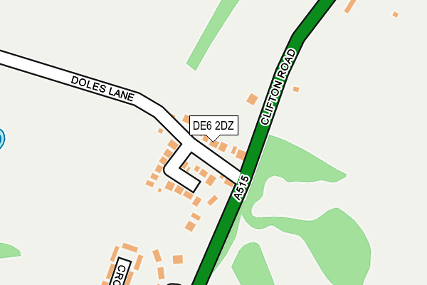 DE6 2DZ map - OS OpenMap – Local (Ordnance Survey)