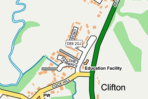 DE6 2GJ map - OS OpenMap – Local (Ordnance Survey)