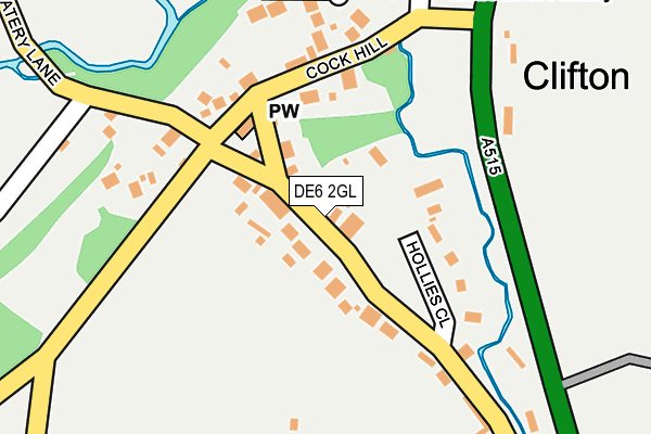 DE6 2GL map - OS OpenMap – Local (Ordnance Survey)