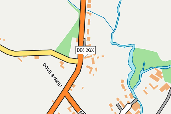 DE6 2GX map - OS OpenMap – Local (Ordnance Survey)